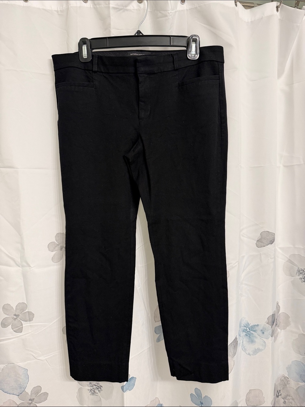 Banana Republic Women's Black Straight-Leg Trousers